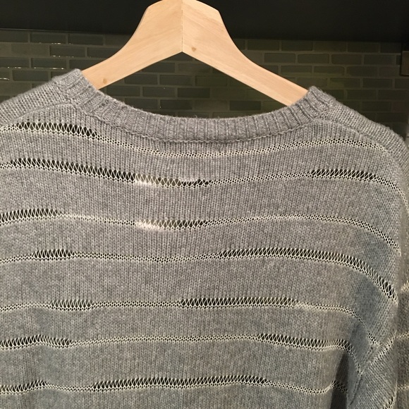 NWT rag&bone Grey Penn Crew Neck Striped Sweater - Picture 7 of 10